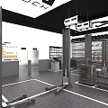 4S Car Dealership Showroom With Luxury Car And Branding Wall