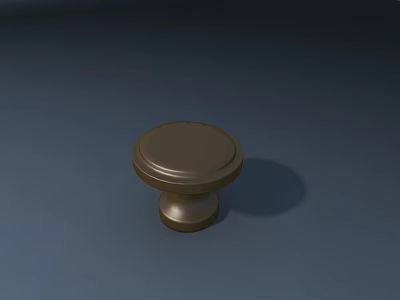 Functional Desk Featuring Brass Round Knob For Office And Home Spaces 3d model