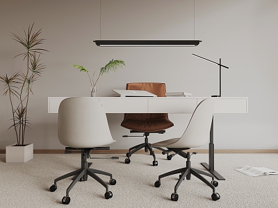 modern office desk and chair model