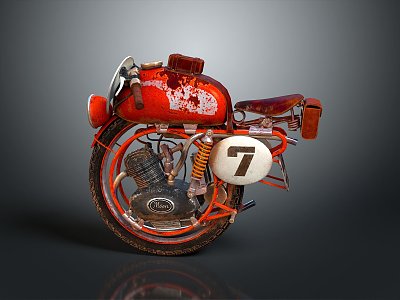 Industrial LOFT Motorcycle Jet Motorcycle Science Fiction Motorcycle Concept Motorcycle Flying Car 3d model