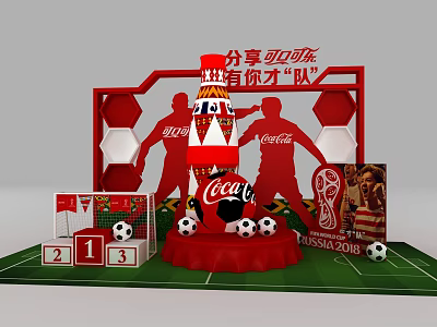 Hyundai Meichen Coca-Cola DP Point Design Roadshow pop-up shop Photo Card Point Football Meichen Coke Bottle Cap 3d model