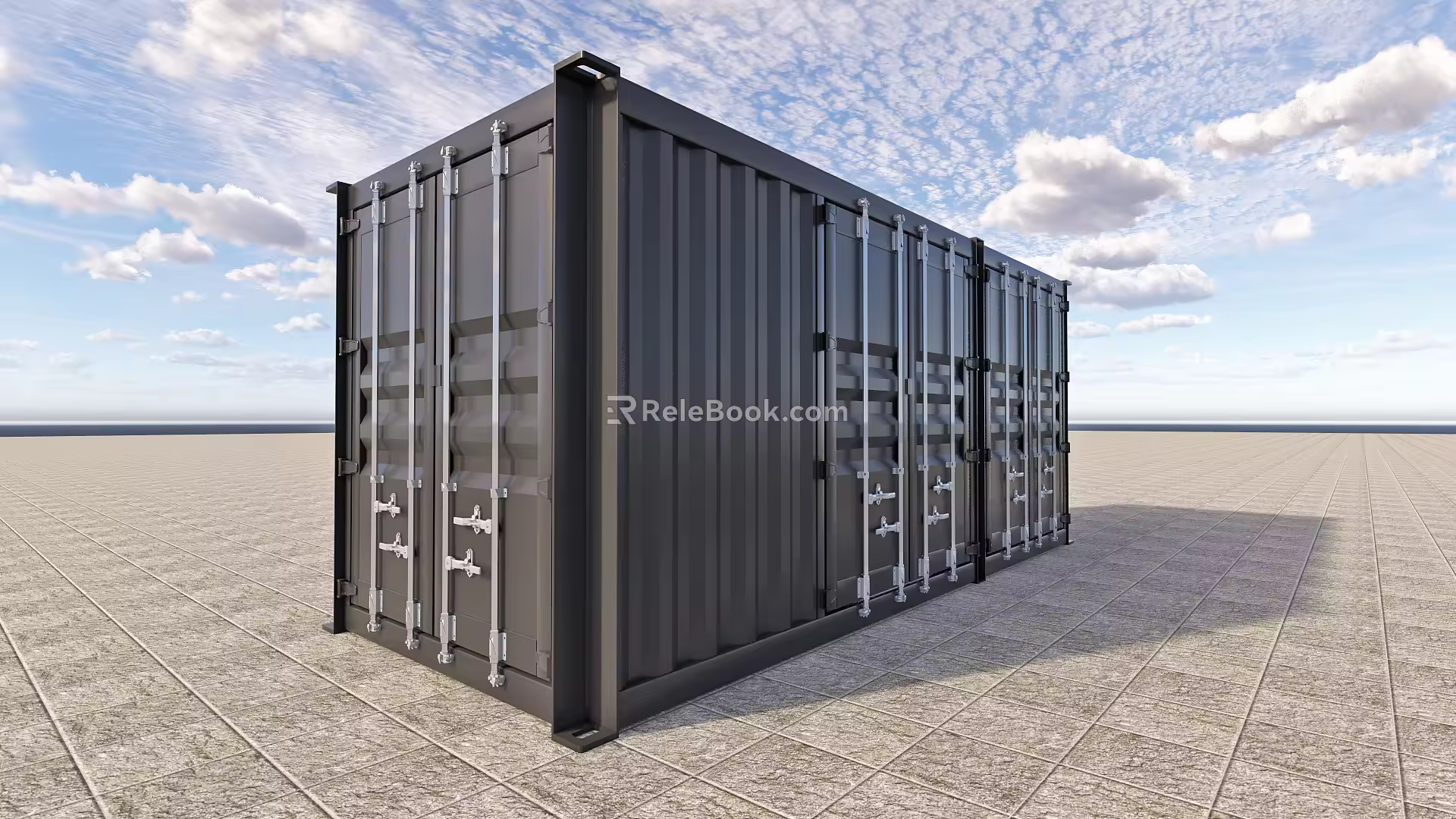 industrial LOFT container multi-door container 3d model
