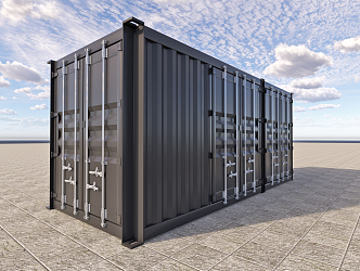 industrial LOFT container multi-door container 3d model