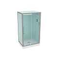Modern Shower Sauna Glass Enclosure With Shower Head And Control Panel