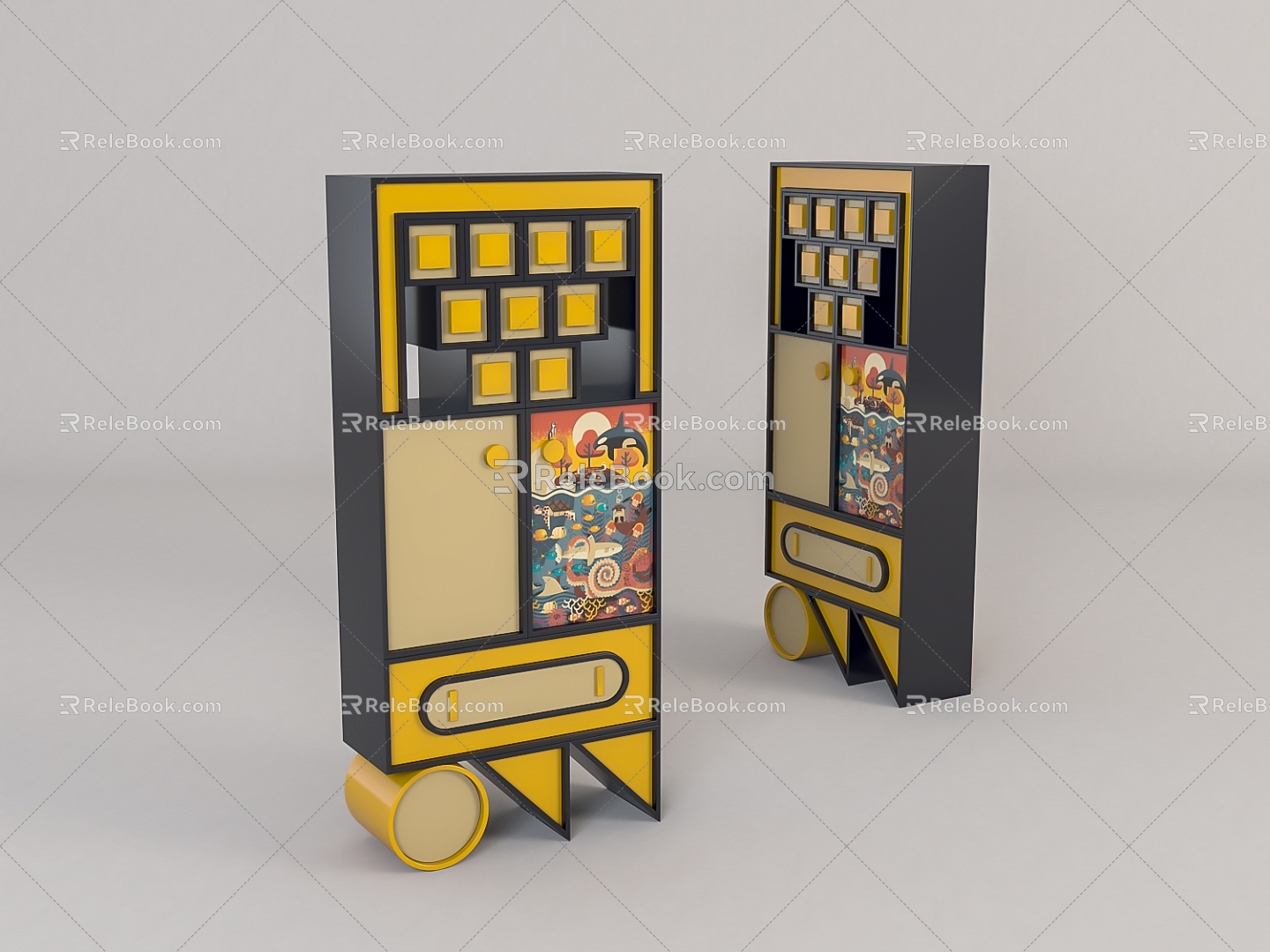 Modern Cartoon Locker model