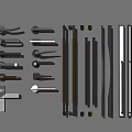Modern Handle Hardware Door Handle Interior Door Handle Door Glass Door Handle Cabinet Handle 3d model