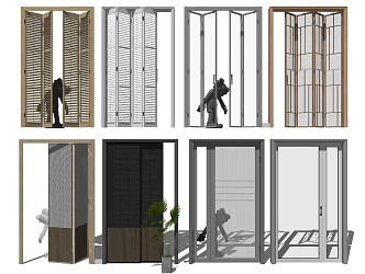 modern folding door 3d model