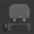 Black Metal Industrial Component With Square Structure Top Opening Bolts And Feet