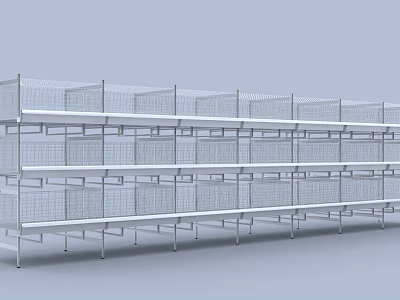 Modern Industrial Farming Equipment Machinery Products Chicken Cage Equipment 3d model