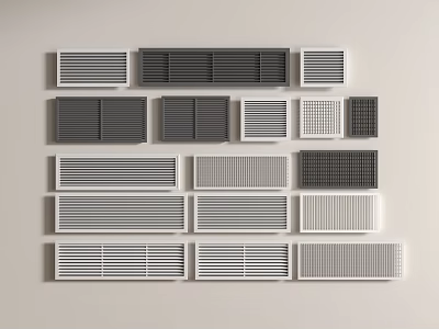 Various Decorative Radiator Grille Designs With Different Patterns And Styles For Home Use 3d model