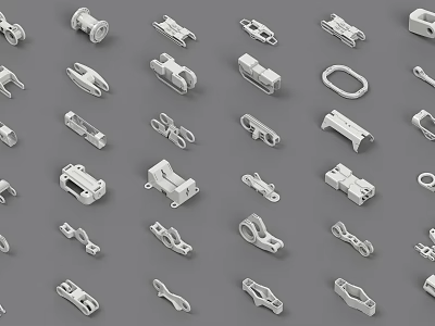 Modern Machinery Hardware Parts 3d model