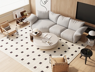 Modern Sofa Coffee Table Combination Sofa Combination 3d model