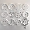 European clock wall clock combination 3d model