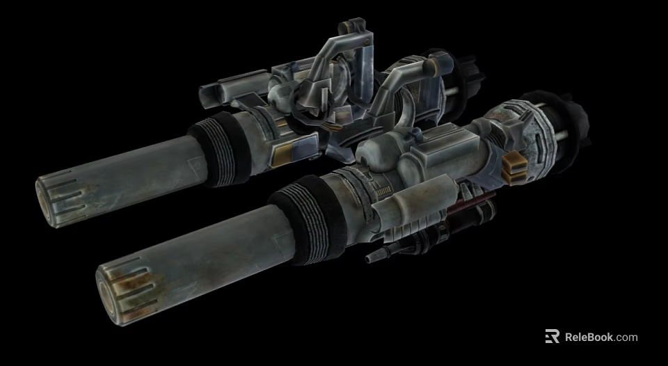 Sci Fi Electric Toy Blasters Featuring Mechanical Design And Metallic Texture 3d model