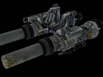 Sci Fi Electric Toy Blasters Featuring Mechanical Design And Metallic Texture 3d model