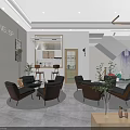 Modern Clothing Store Interior With White Dresses Wooden Displays Large Windows And Mirrors