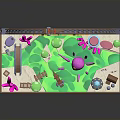 Space Pirate Toy Set With Slide Dinosaur Figures Arch And Green Play Area