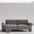 Modern double sofa 3d model