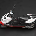 Yamaha White and Red Scooter Motorcycle with Modern Stylish Design