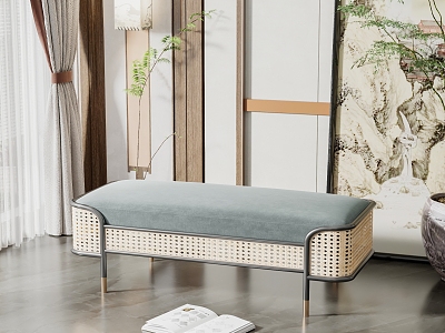 New Chinese Style Bed End Stool Sofa Stool model