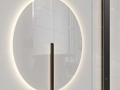Modern Round Wall Light With Illuminated Edge And Sleek Surface Design 3d model