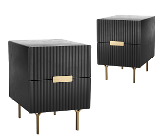 Light Luxury Bedside Table Storage Cabinet Combination 3d model