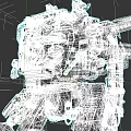 Futuristic Sci-Fi Robot With Armored Exterior Mechanical Limbs And Detailed Components