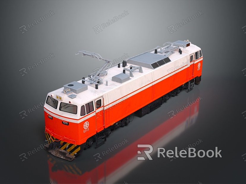 Modern Train Locomotive Head Locomotive Head Old Train Steam Train model