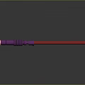 Purple Tool With Spiral Grip And Long Slender Rod On Dark Background With Reflection