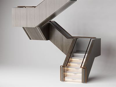 modern stair railing corner stairs model