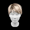 Realistic Mannequin Head Model With Detailed Facial Features And Short Blonde Hair