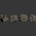 Natural Rough Stone Materials With Irregular Shapes For Construction And Design