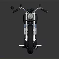 Vintage Style Dark Motorcycle With Spoked Wheels And Single Seat Design