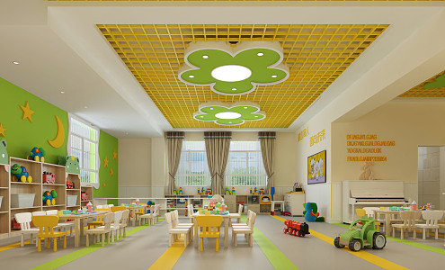 Nordic Kindergarten Classroom 3d model