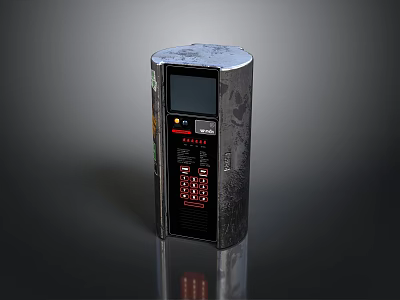 Smart Electronic Self service Terminal With Touch Screen And Keypad Interface 3d model