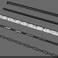 Various Industrial Equipment Mechanical Parts Including Chains And Threaded Rods