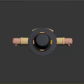3D Cartoon Pilgrim Character With Black Hat Beard Yellow Belt Red Shoes And Outstretched Arms