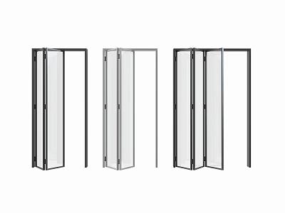 Modern Folding Door Extremely Narrow Folding Door Glass Folding Door Bathroom Folding Door Balcony Folding Door Kitchen Folding Door 3d model