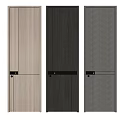 Modern Hinged Doors In Different Colors With Wooden Texture For Interior Design