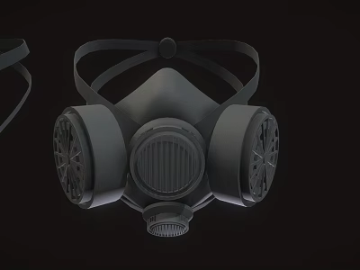 Gas mask chemical filter 3d model