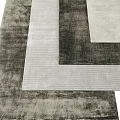 Square Rugs With Various Gray Shades And Textured Patterns Stacked Design 3d model