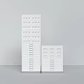 White Filing Cabinets With Multiple Drawers And Compartment Storage Design
