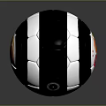 Soccer Ball Black and White Design with Orange Hexagonal Panels High Quality Sports Equipment