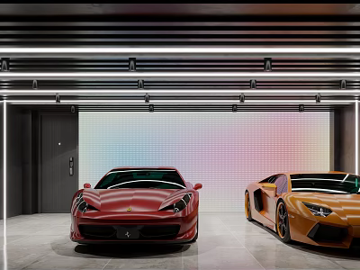 Modern Garage 3d model
