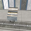 Modern Tile Display Stand 3d model