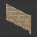 Modern Stone Staircase Design With Hieroglyphic Walls And Natural Light Streaming Through