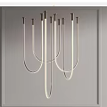 Modern Linear Chandelier with Sleek LED Tubes for Contemporary Interior Spaces