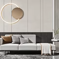 Modern chaise chaise chaise chaise chaise side combination 3d model