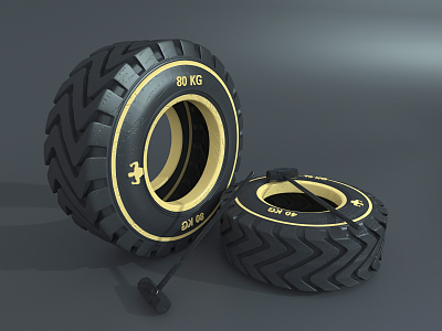 Modern Tire Fitness Tire 3d model