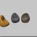 Comfortable Bean Bag Chairs in Three Colors and Different Styles for Living Room Decor